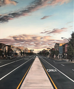 Sundown on Broad, print