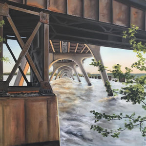 Rust on the James, 20"x20"